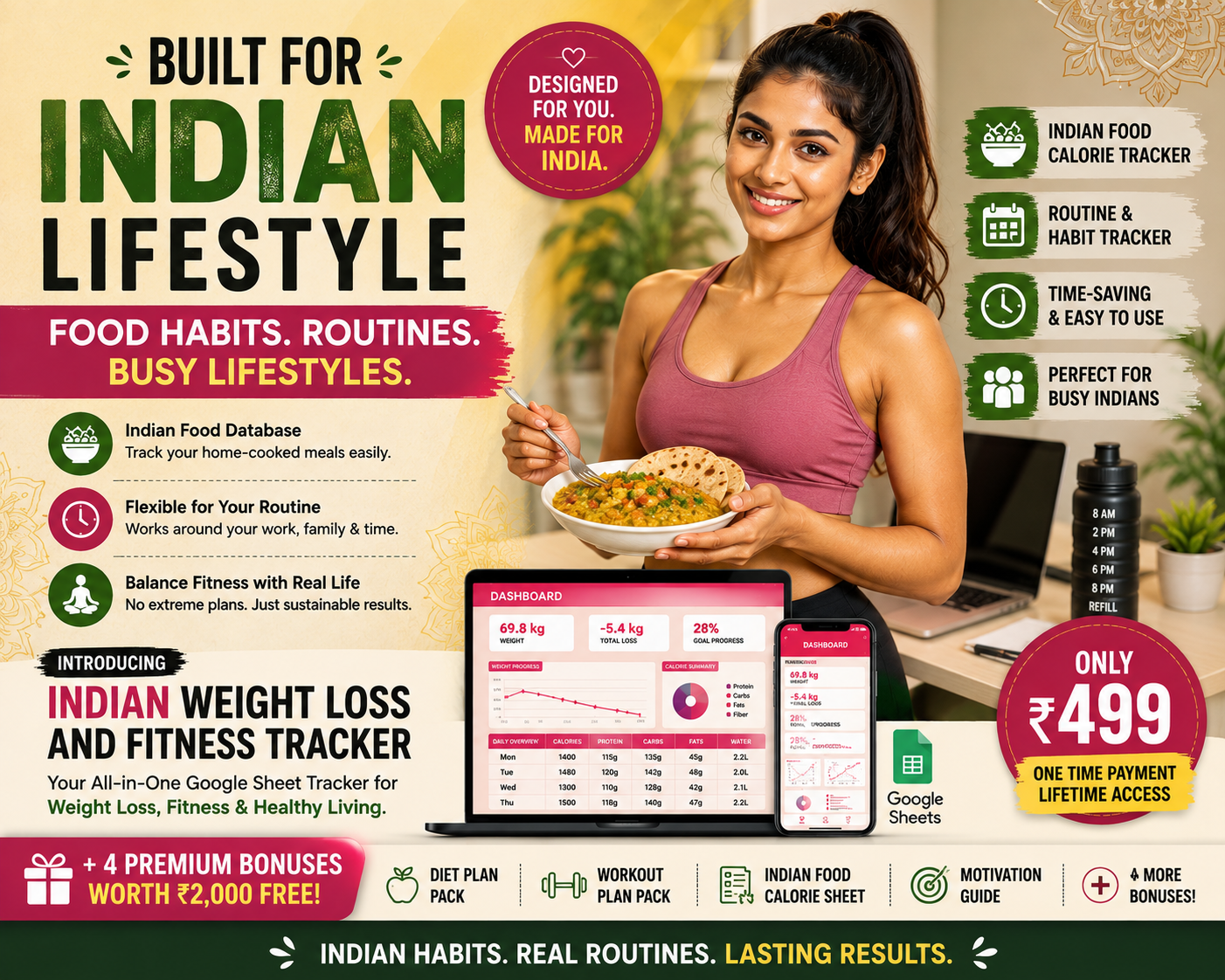 Tracker built for Indian lifestyle with home-cooked meals