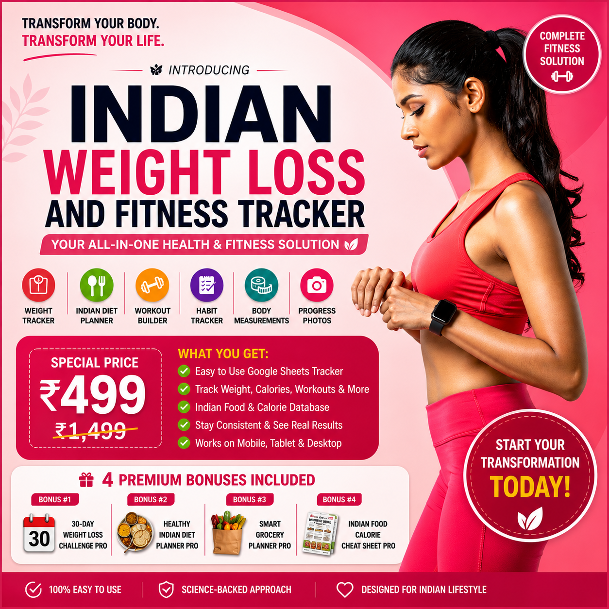 Indian Weight Loss and Fitness Tracker offer with bonuses