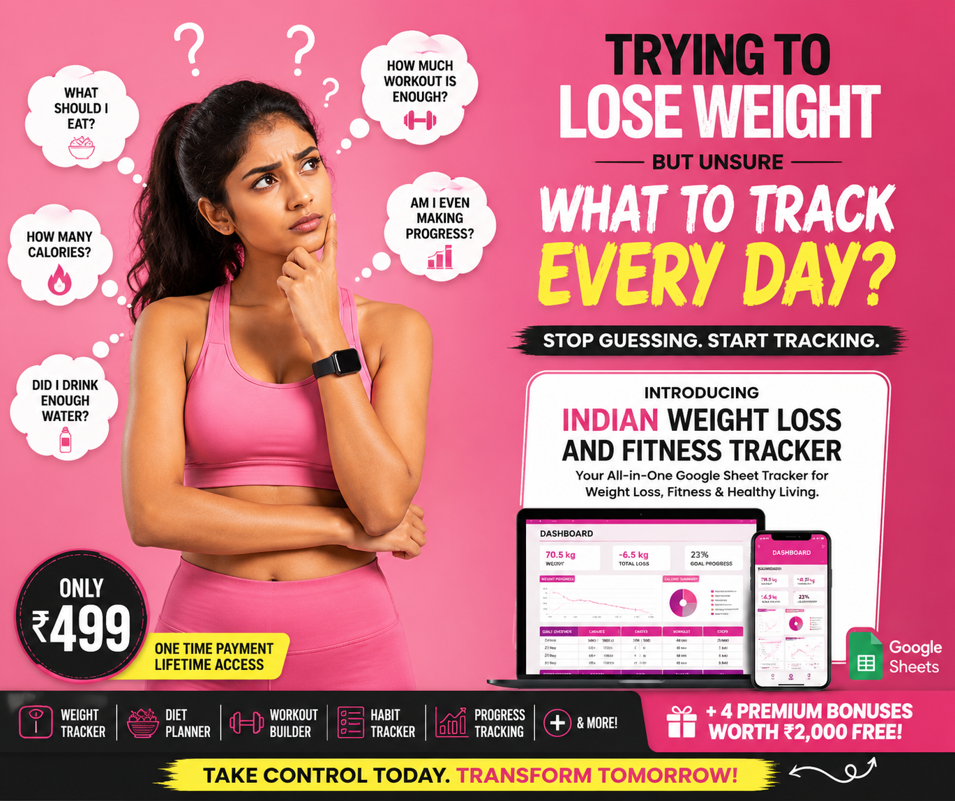Woman unsure what to track every day for weight loss